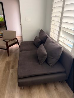 Modern Dark Gray Loveseat Sofa – Great Condition