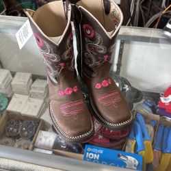 Pink Girls CowGirl Boots