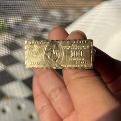 Gold $100 Bill Ring