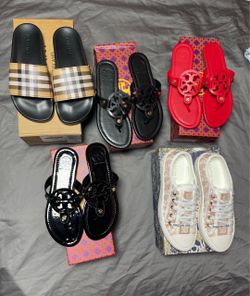 TB SLIDES AND SANDALS!!! Size 7