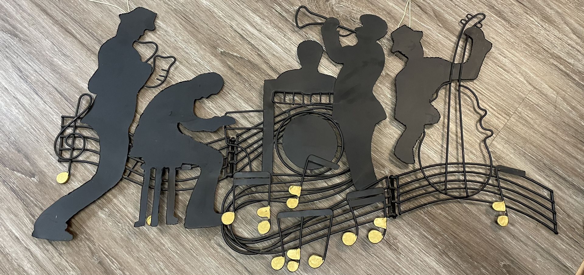 Vintage Metal Jazz Band Wall Art / Wall Hanging