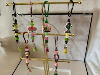 Pickleball Beaded Rear View Mirror Charms
