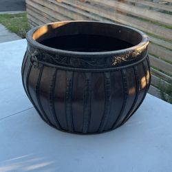 Vintage Wooden Planter Basket Storage Container 