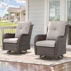 Two-piece Rocking Chairs Brand New Patio Outdoor Two Piece Swivel Chairs Rocking Chairs Brand New Patio Furniture New 