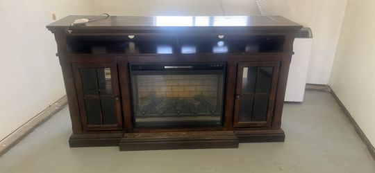 Electric fireplace TV stand