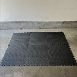 (6) Interlocking Square Foam Puzzle 6’x4’ Mats For Gym Or Kids Play Area