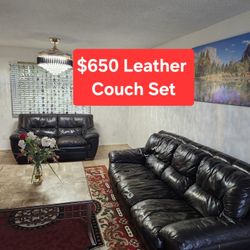 Geniune Leather Couches