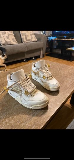 Gold & white Jordan 4s (limited edition)