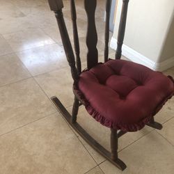 Antique kids rocking chair With A Nice Pillow On It - Must come to Huntington Beach