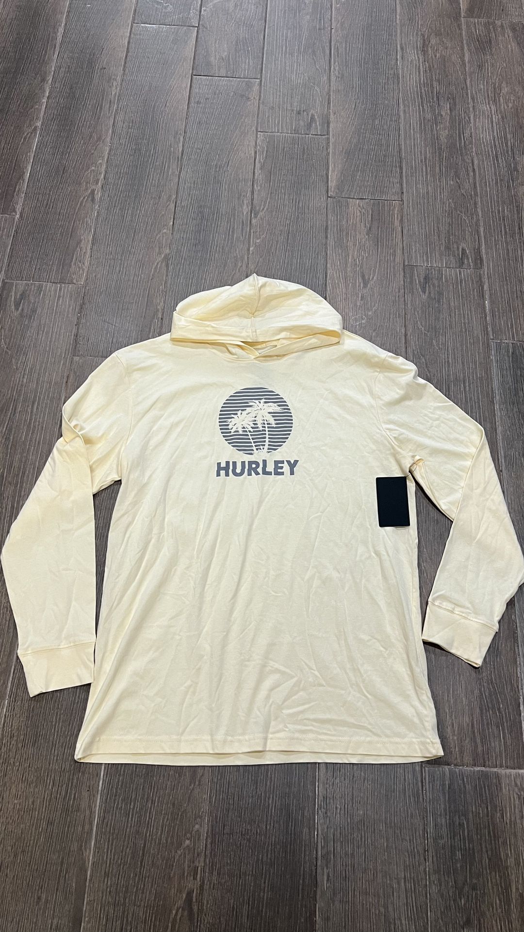 Hurley Light Yellow Tropical Escape Hoodie Tee