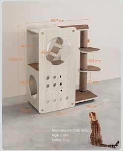 Feandrea Clickat Cat Tree, Modern Cat Tower for Indoor Cats