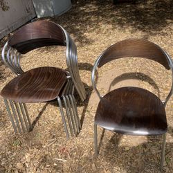 Mid Century Italian Dining Chairs (stackable)