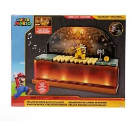 Nintendo Super Mario Deluxe Bowser Battle Action Figure