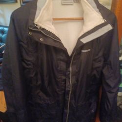 Stylish Black Winter Jacket W/lining Mens Medium