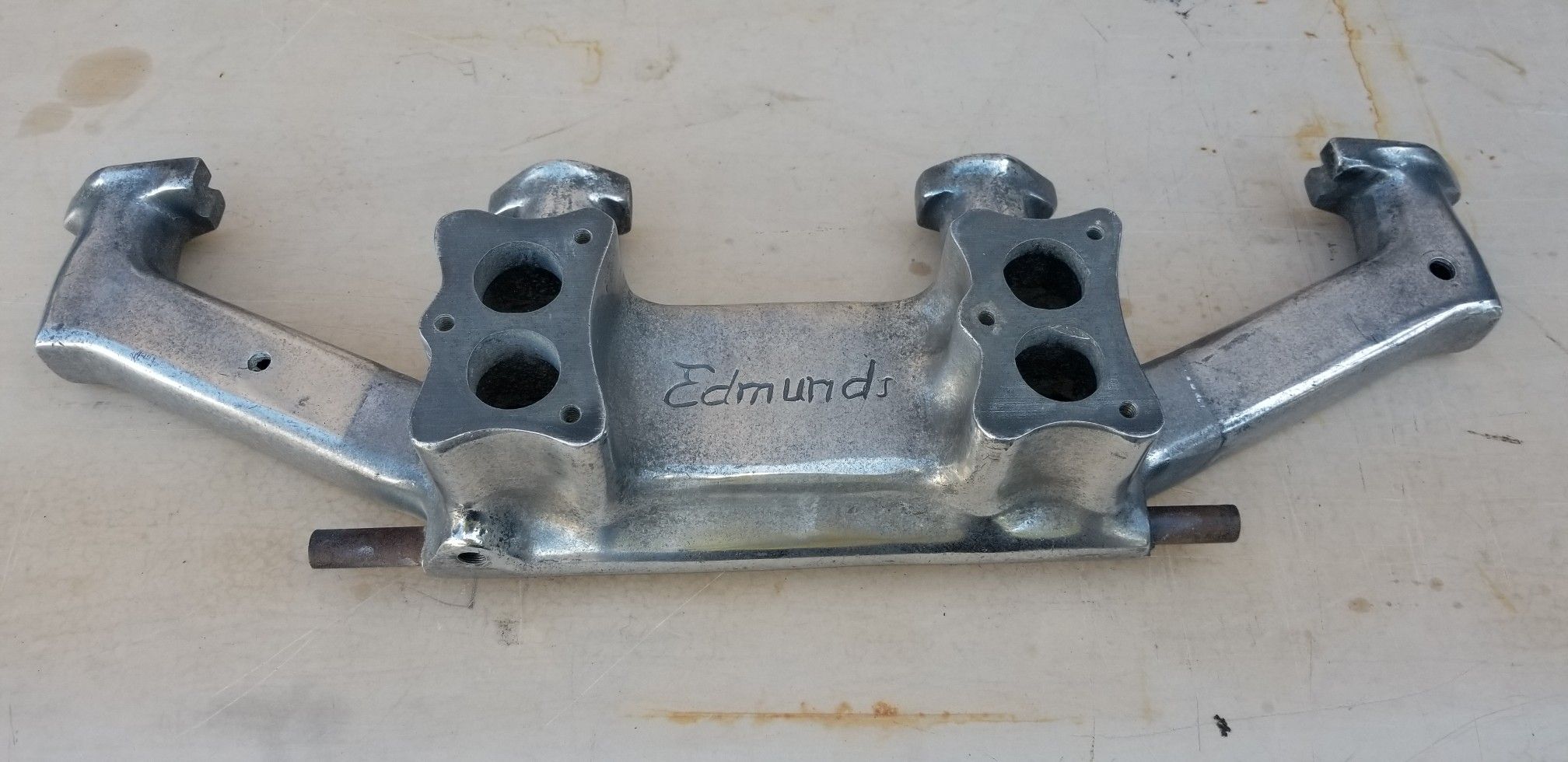 Edmund's intake,straight 8 engine,Pontiac,chevy,vintage car part