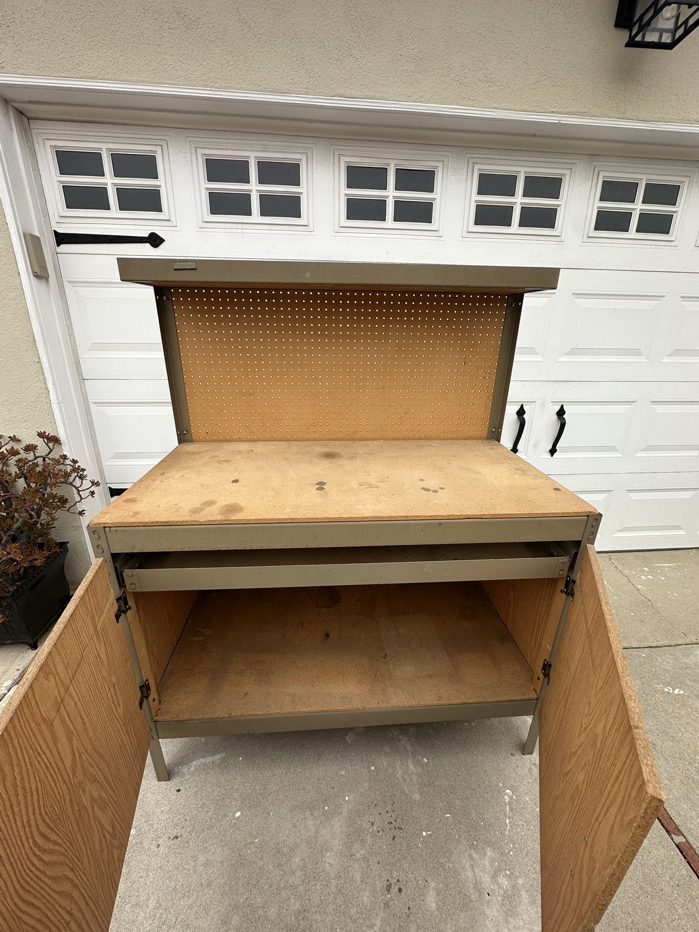 Workbench With Pegboard
