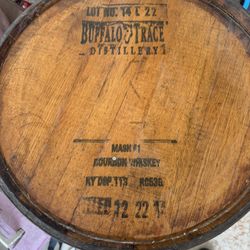 Really Neat Buffalo trace Whiskey Barrel Shelf/mini Bar 
