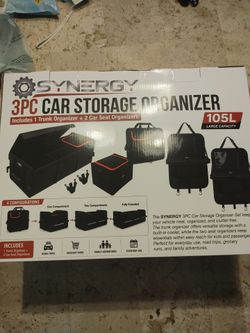 3 Piece Car Trunk Storage Organizer