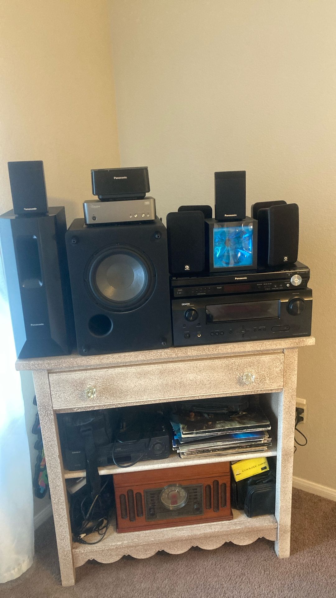 Sound Sistem With Receiver And Cd Player Panasonic And Receiver Denon