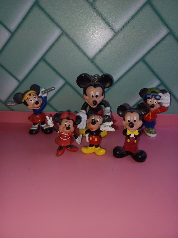 Vintage Mickey And Minnie Figures