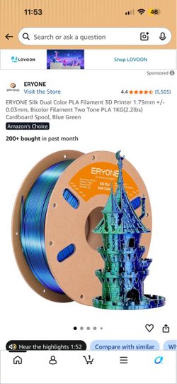 PLA Filament 1.75mm 1KG