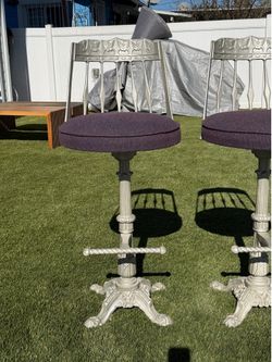 Set of Two Vintage Swivel Bar Stools