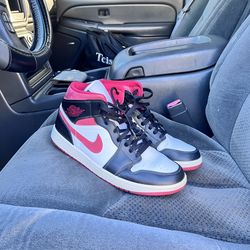 Nike Air Jordan 1 Mid White/Gym Red-Black