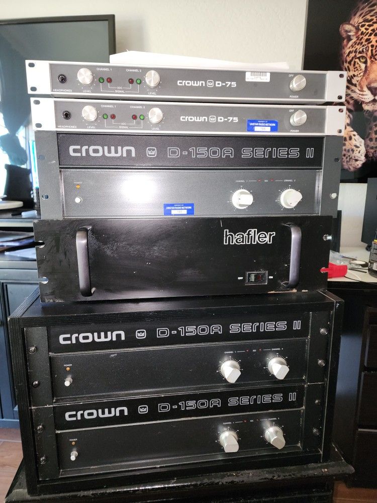 🎛️ Pro Audio Amplifier Rack – Crown & Hafler – Studio/Broadcast Quality 🎚️ – $[Your Price]