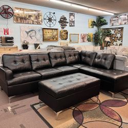 🚚Hot Deal🚚Brand New 2pc Sectional Couch With Ottoman $899, Payment Available, Delivery Available 