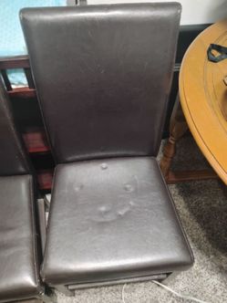 Set of 4 Brown Dining Chairs - $60