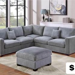 3 Pieces gray Sectional 