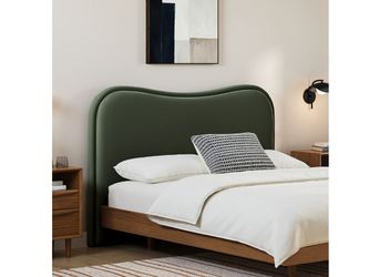 NEW! ARTICLE Makoa Queen Headboard in Plush Pacific Green Velvet