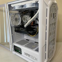 NEW Gaming pc - White RGB - GTX 1660 Ti - Ryzen 5 - 16GB Ram - 1 TB NVME - Liquid Cooled! 