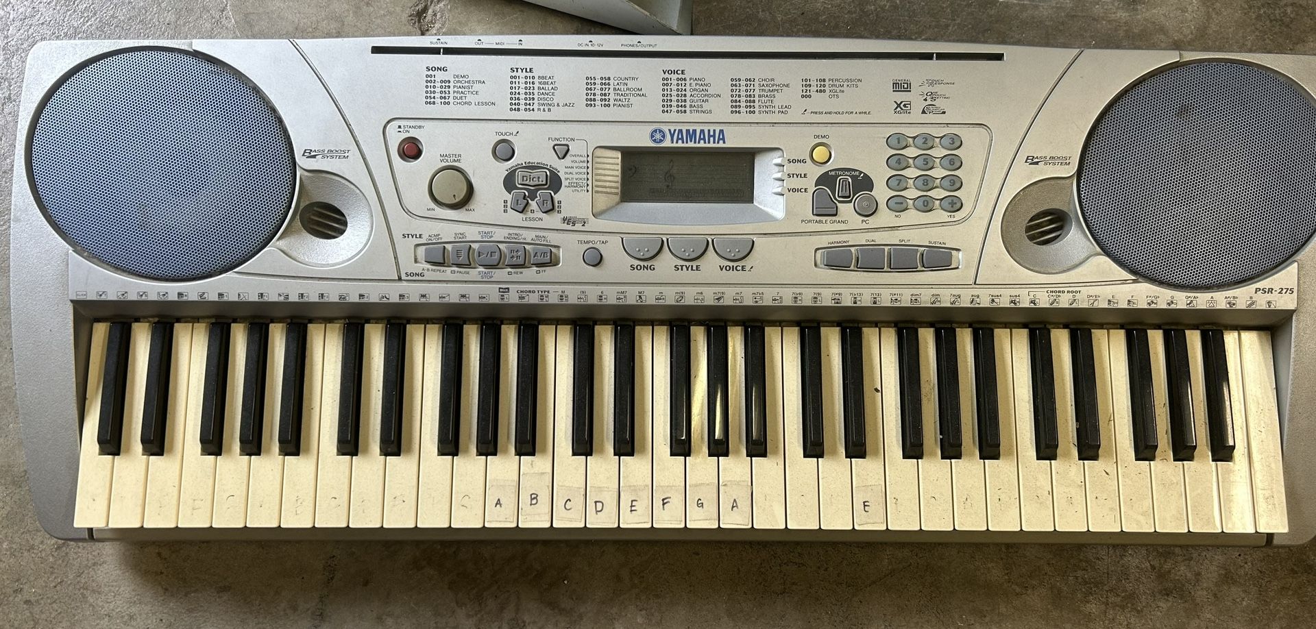 Yamaha PSR-275 Keyboard 