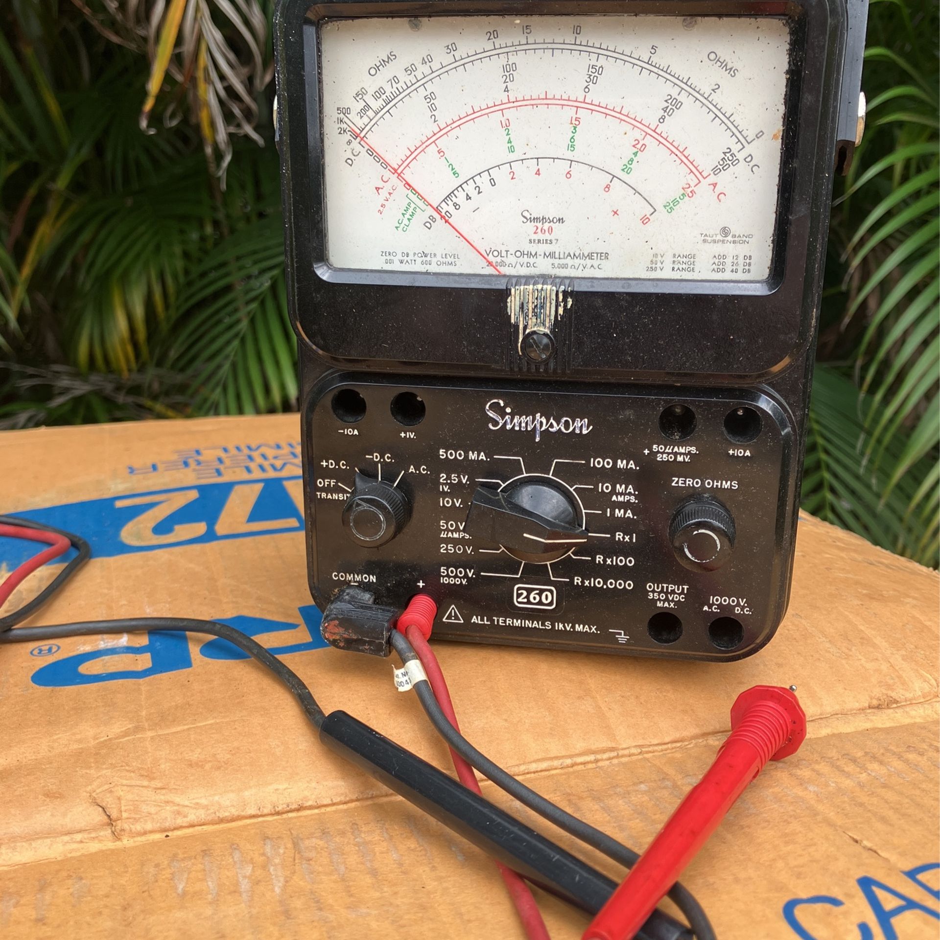 SIMPSON 260 Series 7 Volt -Ohm -Millimeter Tester Parts Only
