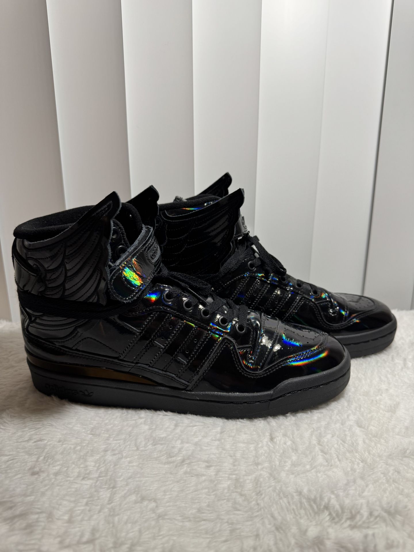 Men Adidas Jeremy Scott Forum Hi Wings 4.0 Black *NEW*