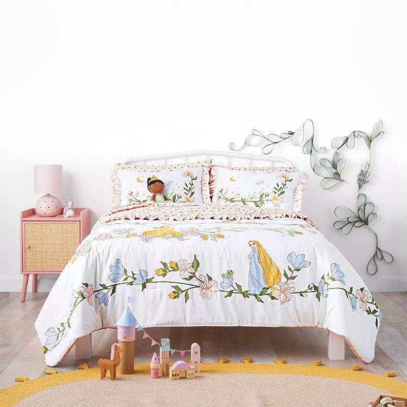 Disney Princesses Vine Twin Comforter & Pillow Sham Set Collection By Pillowfort New