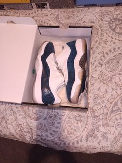 NAVY BLUE SNAKESKIN 11 LOWS