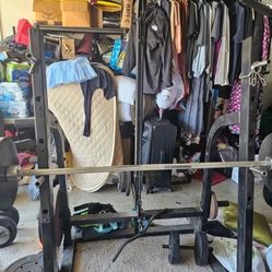 Squat Rack And Weights 