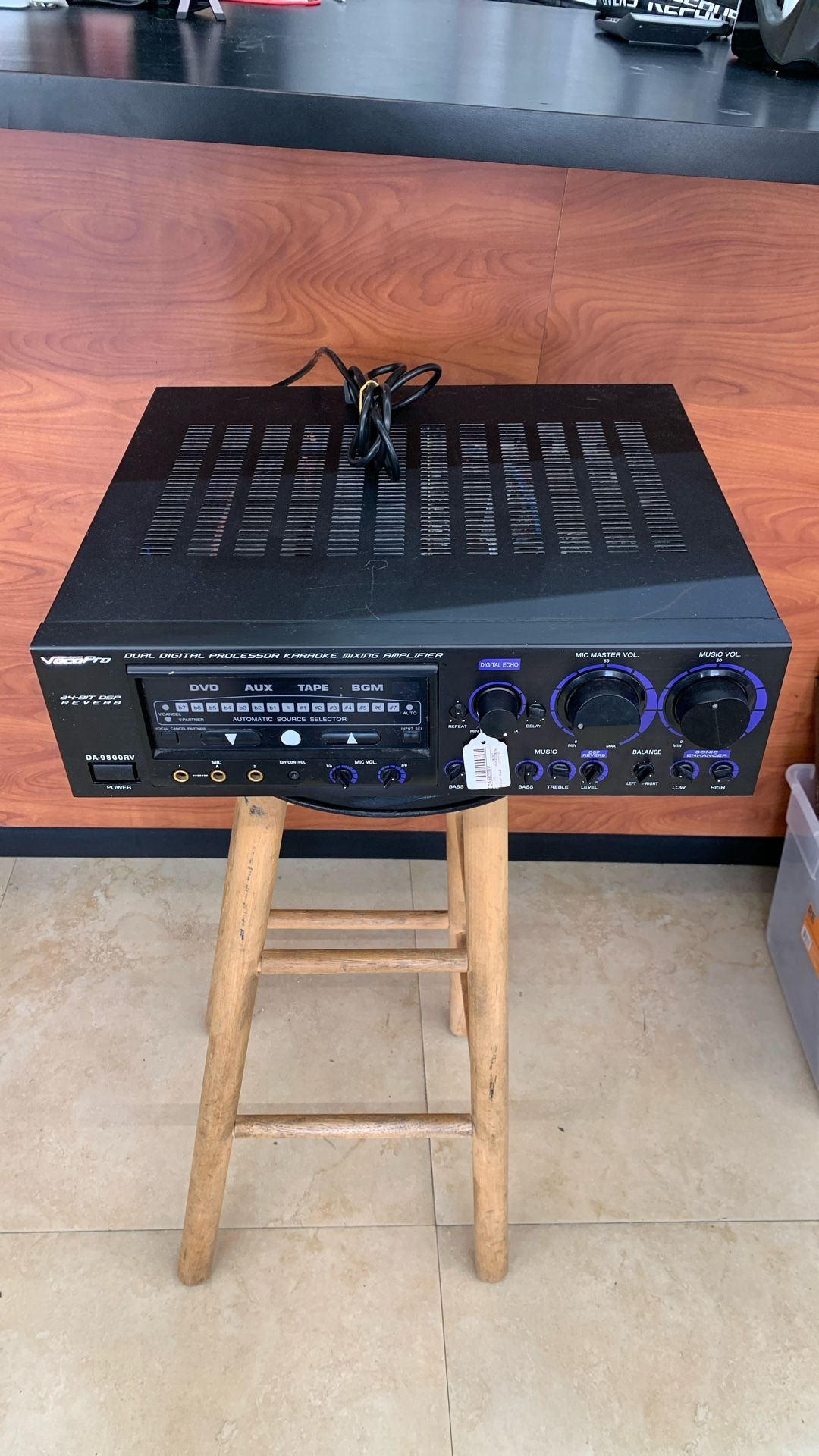 VocoPro DA9800RV Dual Digital Processor Karaoke Mixing Amplifier