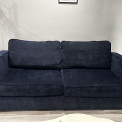 Modern Navy Blue Modular Sofa (2-Piece Sectional)