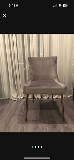 Grey Velvet Chairs Set Of 4