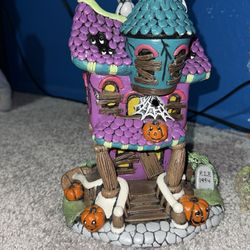 Halloween Porcelain Village – Complete 5-Piece Set 