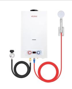 Propane Water Heater 4.2 GPM 16L Outdoor Portable Tankless Water Heater 81891 BTU/Hour with Digital Display Battery Ignition 5 Mode Shower Head Instan