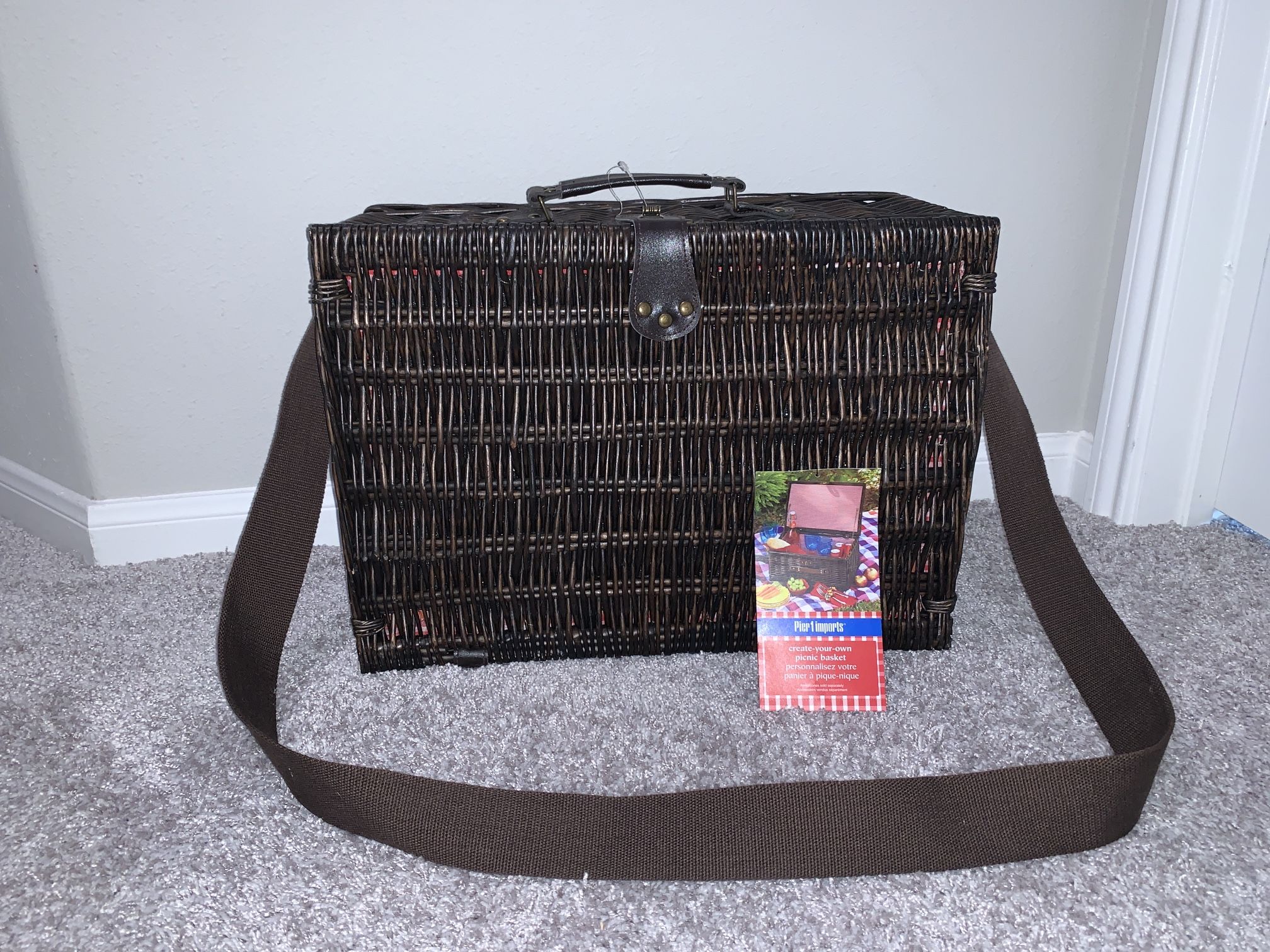 New Pier 1 Imports Create-Your-Own Hand Woven Willow Picnic Basket