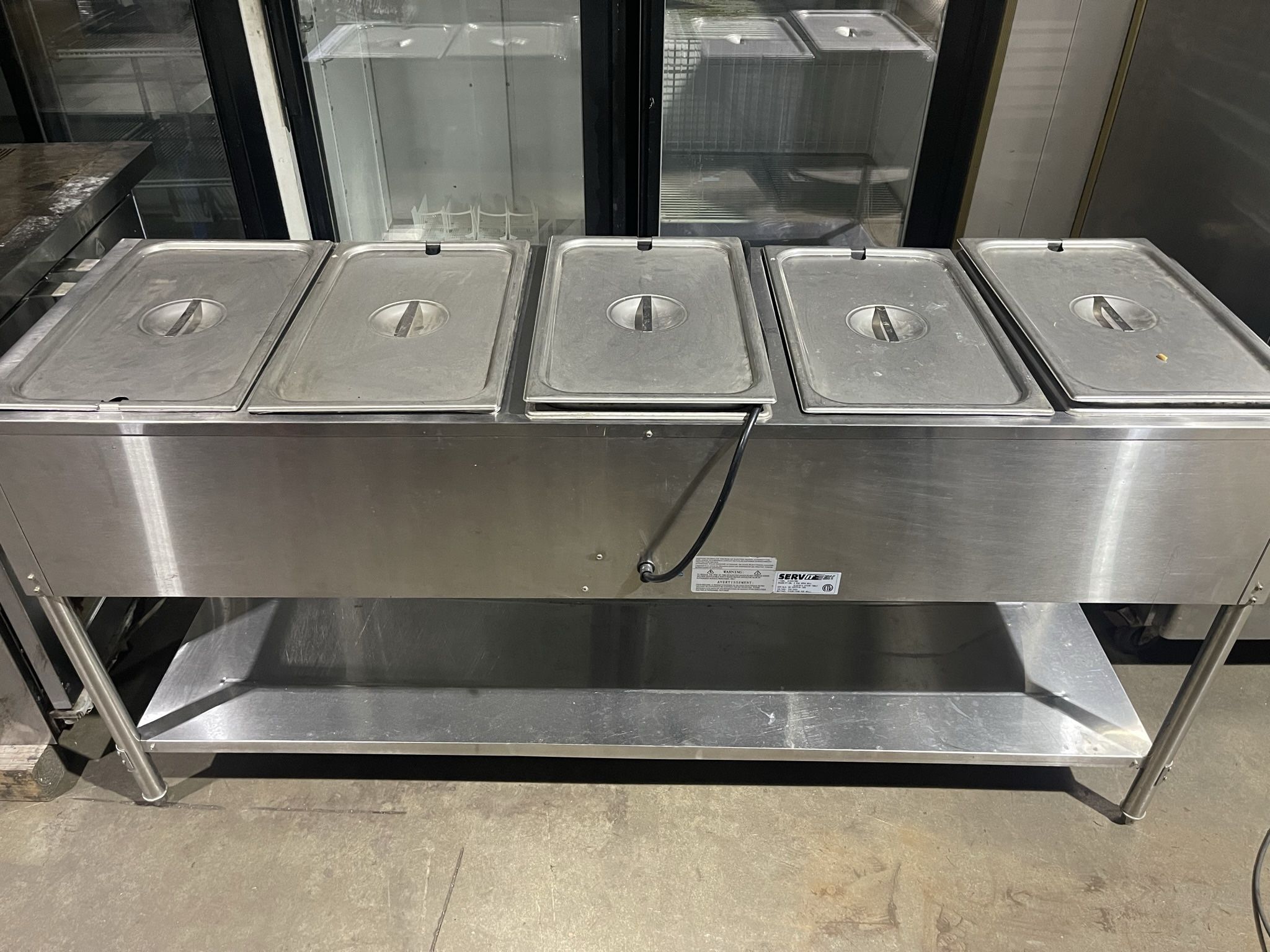 USED FIVE PAN ELECTRIC STEAM TABLE - BANO MARIA ELECTRICO