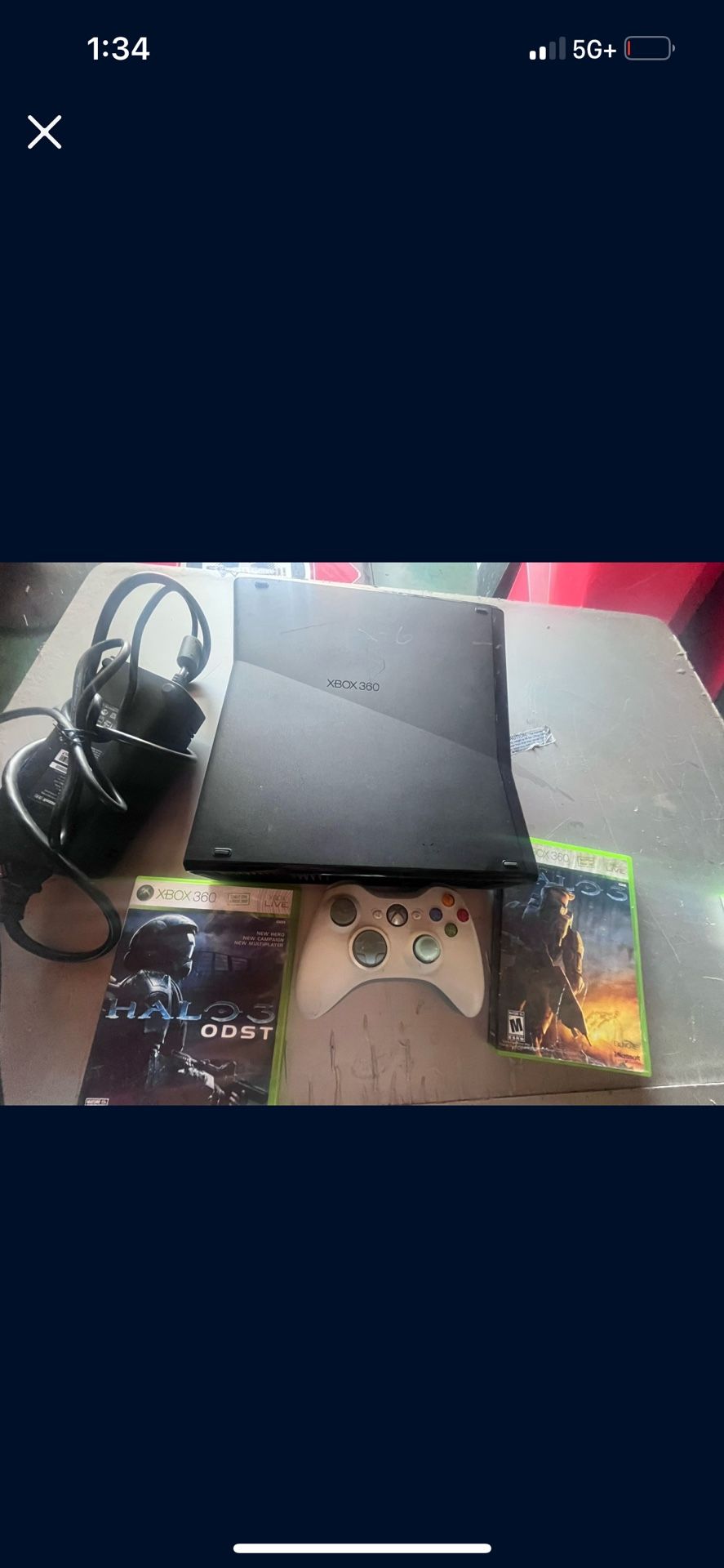 Xbox 360 Slim W Games And Control