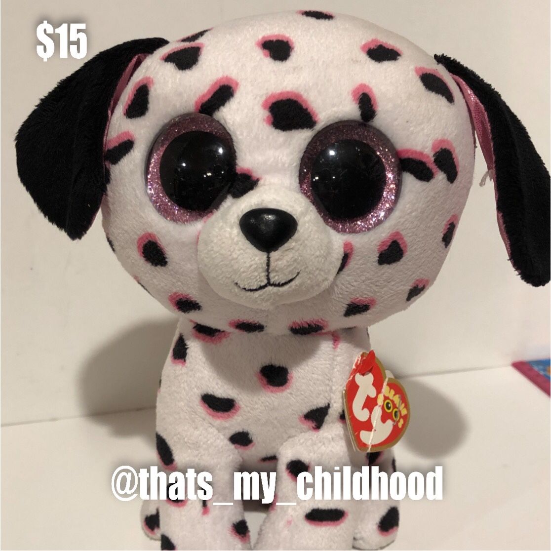 Georgia the Dalmatian Ty Beanie Boo’s collection sold exclusively at Claire’s plush stuffed animal doll toy dog