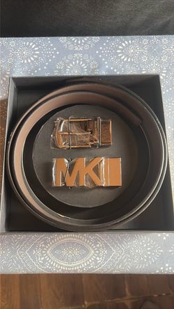Michael Kors Men's Signature Logo Buckle Belt