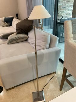 Restoration Hardware Pair Of Candlestick Swing Arm Floor Lamps